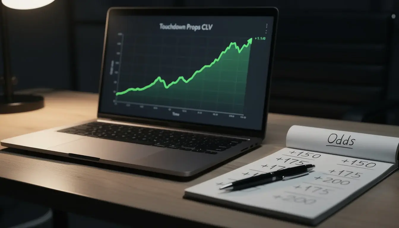 Closing line value tracking for NFL touchdown prop bets